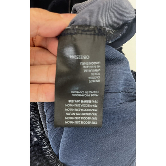 Anthropologie Gloria Velvet Slouchy Harem Jogger Pants Gray Blue Boho Size XS - Picture 9 of 11